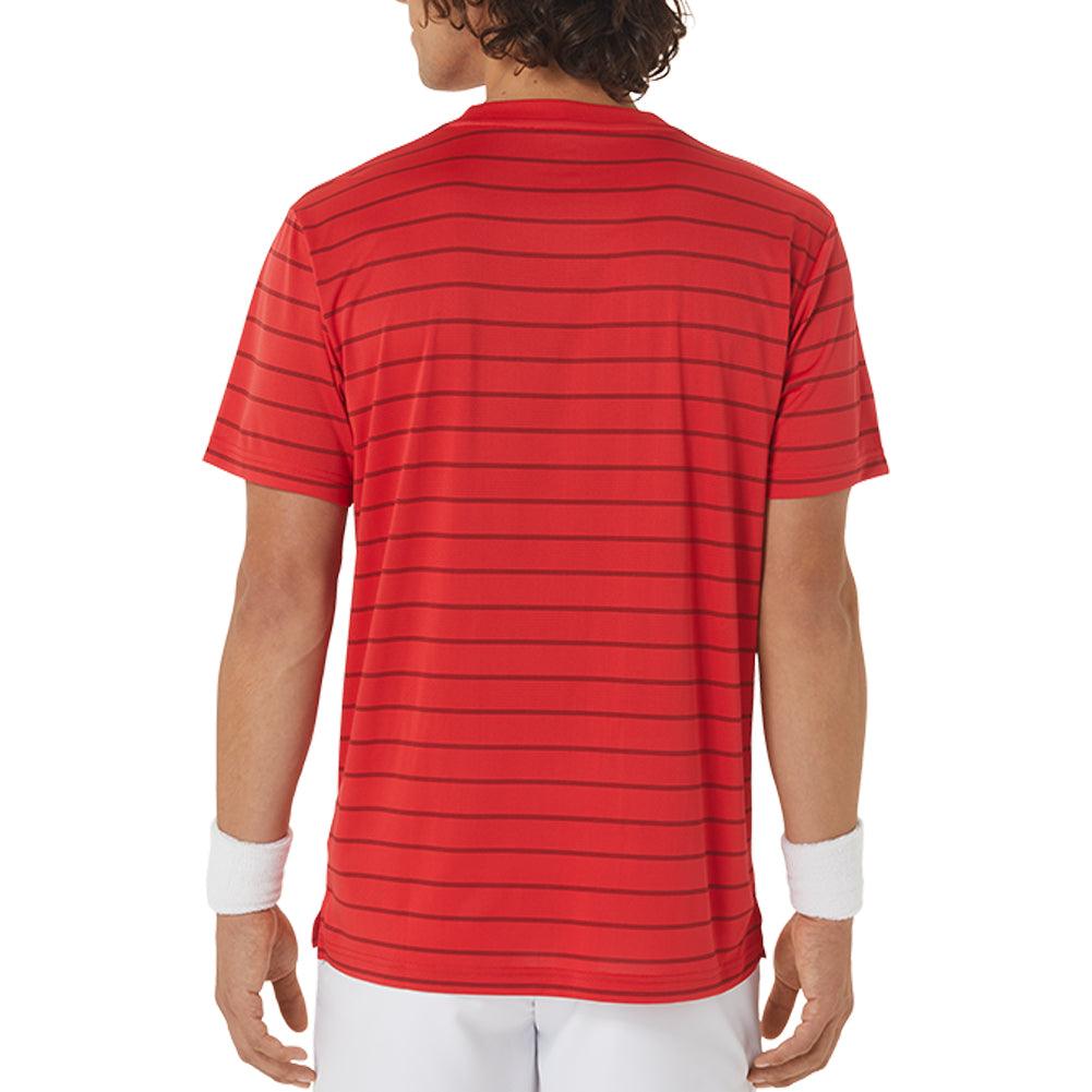Men`s Court Stripe Short Sleeve Tennis Top Apparel Asics