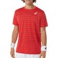 Men`s Court Stripe Short Sleeve Tennis Top Apparel Asics