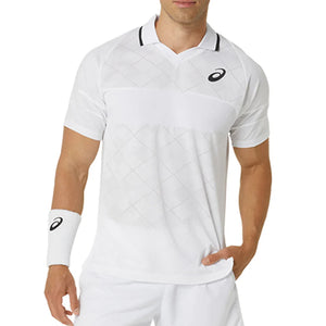 Men`s Match Actibreeze Tennis Polo Brilliant White Apparel Asics