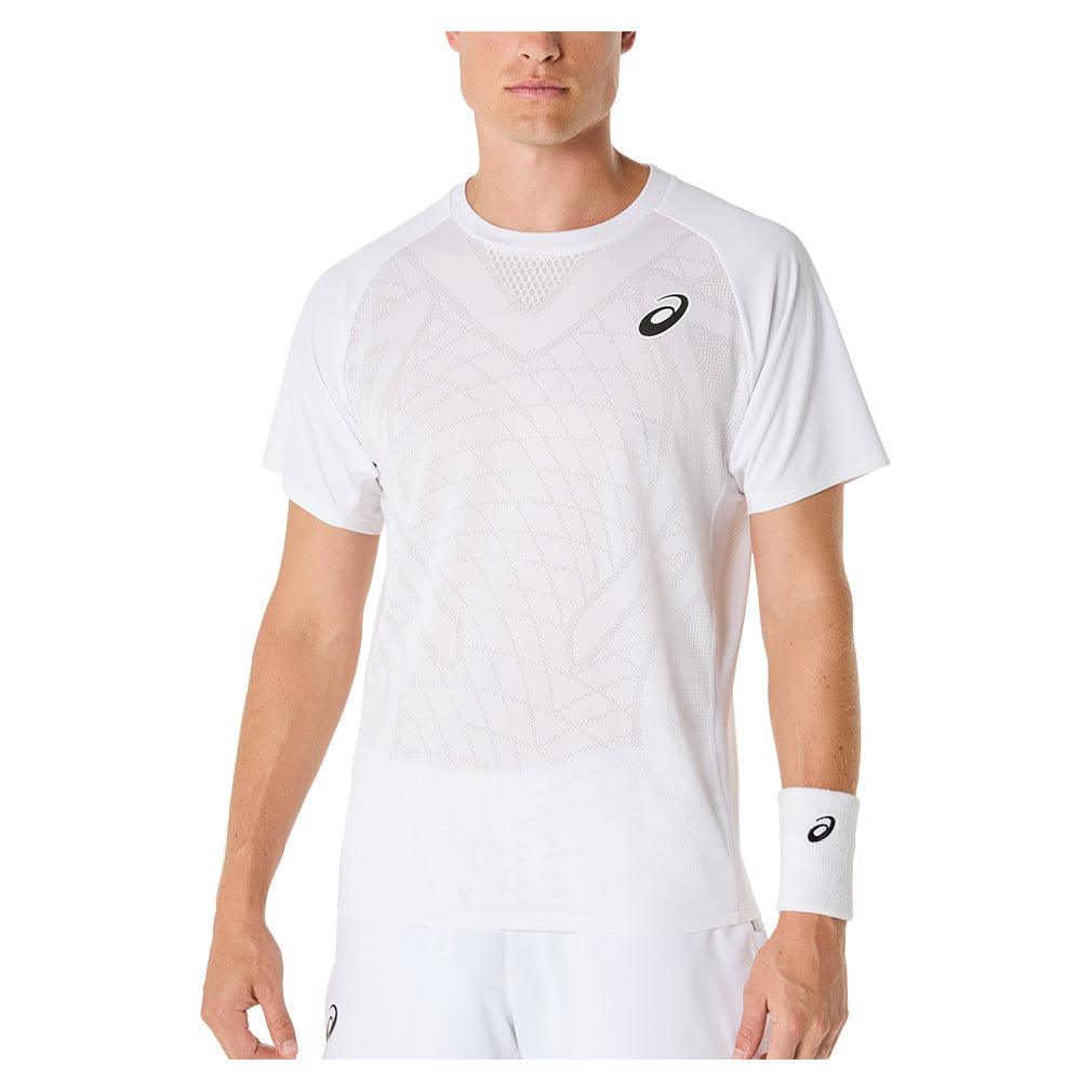 Men`s Match ACTIBREEZE Short Sleeve Tennis Top Brilliant White Apparel Asics
