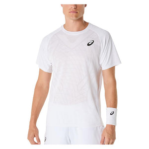 Men`s Match ACTIBREEZE Short Sleeve Tennis Top Brilliant White Apparel Asics