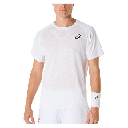 Men`s Match ACTIBREEZE Short Sleeve Tennis Top Brilliant White Apparel Asics