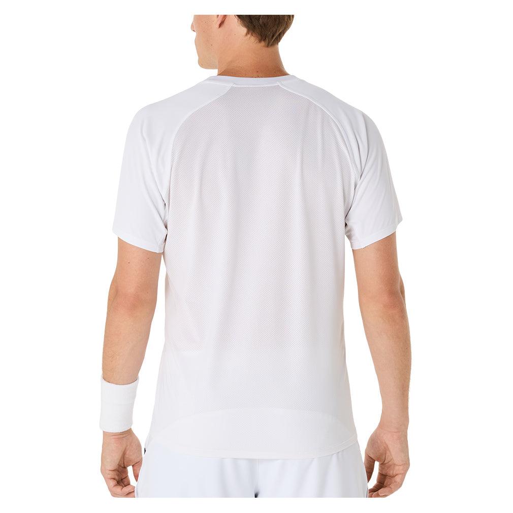 Men`s Match ACTIBREEZE Short Sleeve Tennis Top Brilliant White Apparel Asics