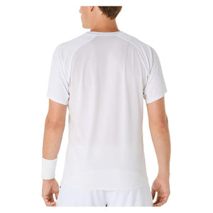 Men`s Match ACTIBREEZE Short Sleeve Tennis Top Brilliant White Apparel Asics