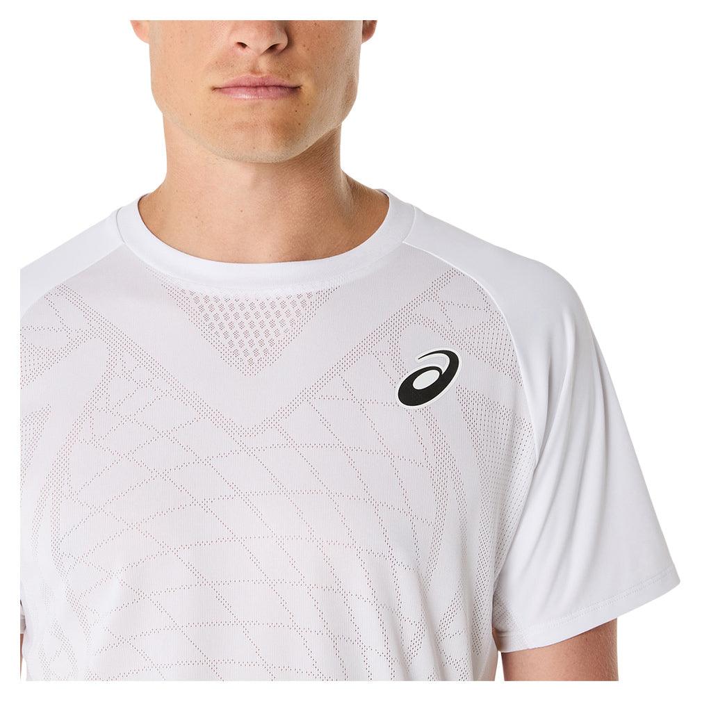 Men`s Match ACTIBREEZE Short Sleeve Tennis Top Brilliant White Apparel Asics