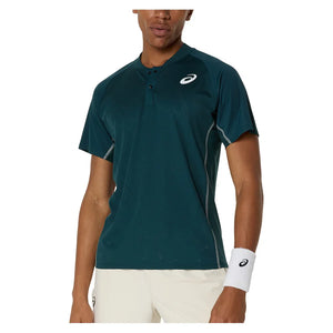 Men`s Match ACTIBREEZE Tennis Polo Saxon Green Apparel Asics