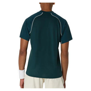 Men`s Match ACTIBREEZE Tennis Polo Saxon Green Apparel Asics