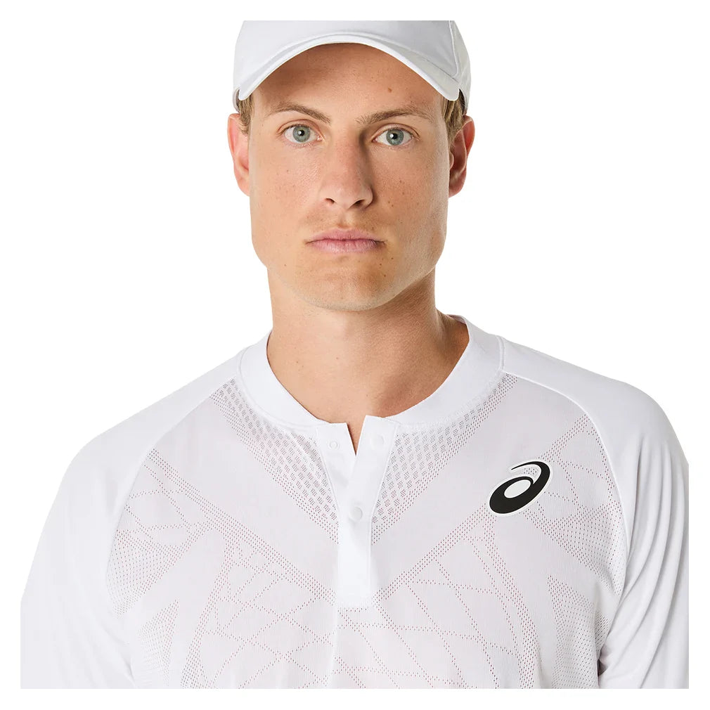 Men`s Match Actibreeze Tennis Polo Brilliant White Apparel Asics