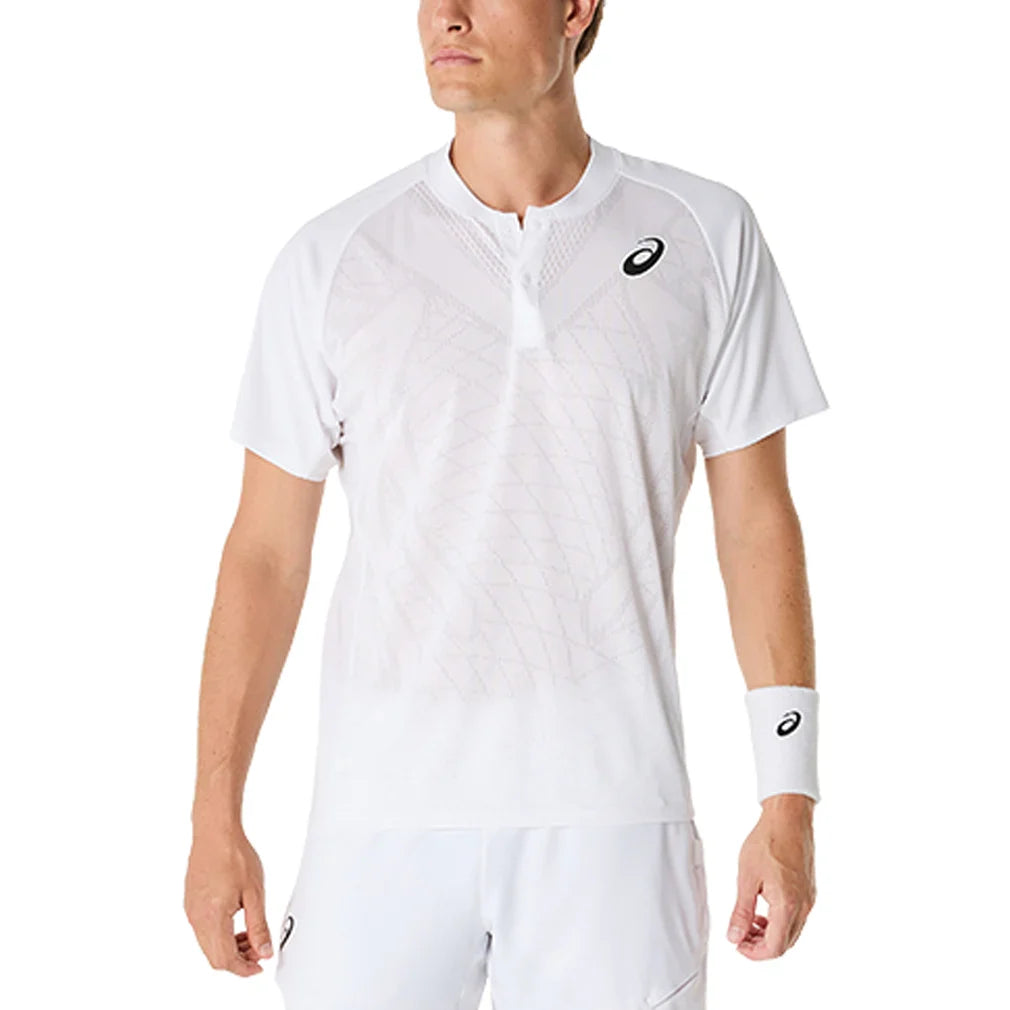 Men`s Match Actibreeze Tennis Polo Brilliant White Apparel Asics