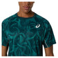Men`s Game Short Sleeve Tennis Top Saxon Green Apparel Asics