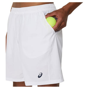 Men`s Court 9 Inch Tennis Short Brilliant White Apparel Asics