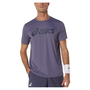 Men`s Match Seasonal Graphic Tennis Tee Greyish Purple Apparel Asics