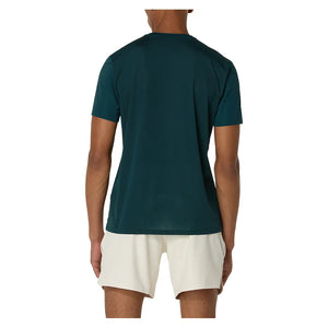 Men`s Match Seasonal Graphic Tennis Tee Saxon Green Apparel Asics