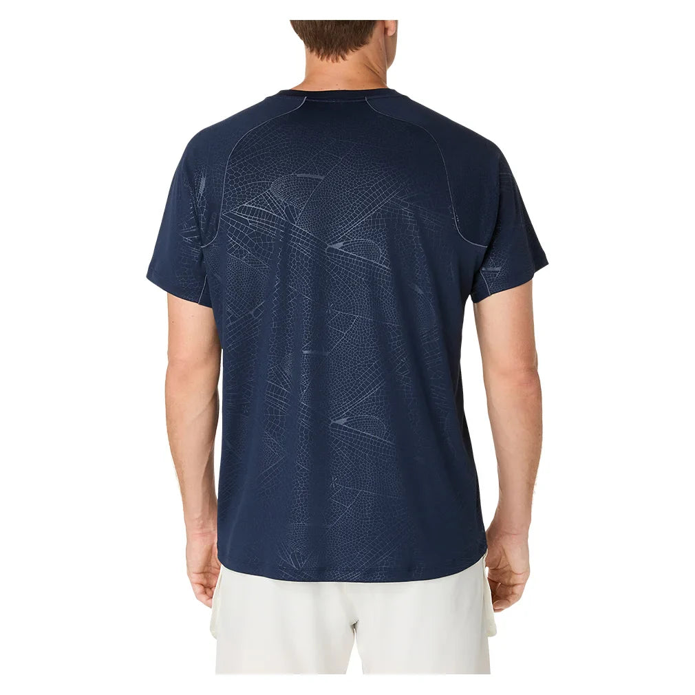 Men`s Game All Over Print Short Sleeve Tennis Top Apparel Asics