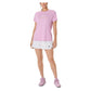 Women`s Court Graphic Tennis Tee Light Ube and Brilliant White Apparel Asics