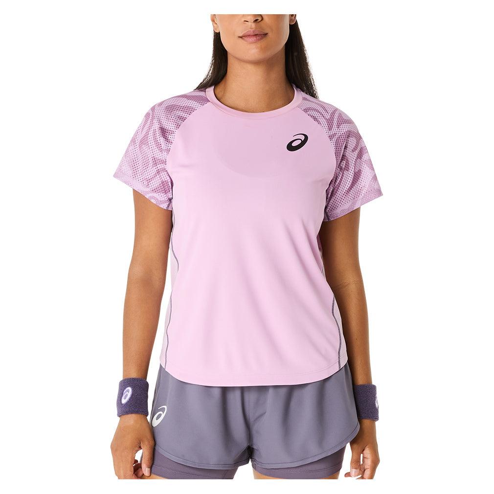 Women`s Game Short Sleeve Tennis Top Light Ube Apparel Asics