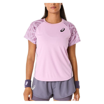 Women`s Game Short Sleeve Tennis Top Light Ube Apparel Asics