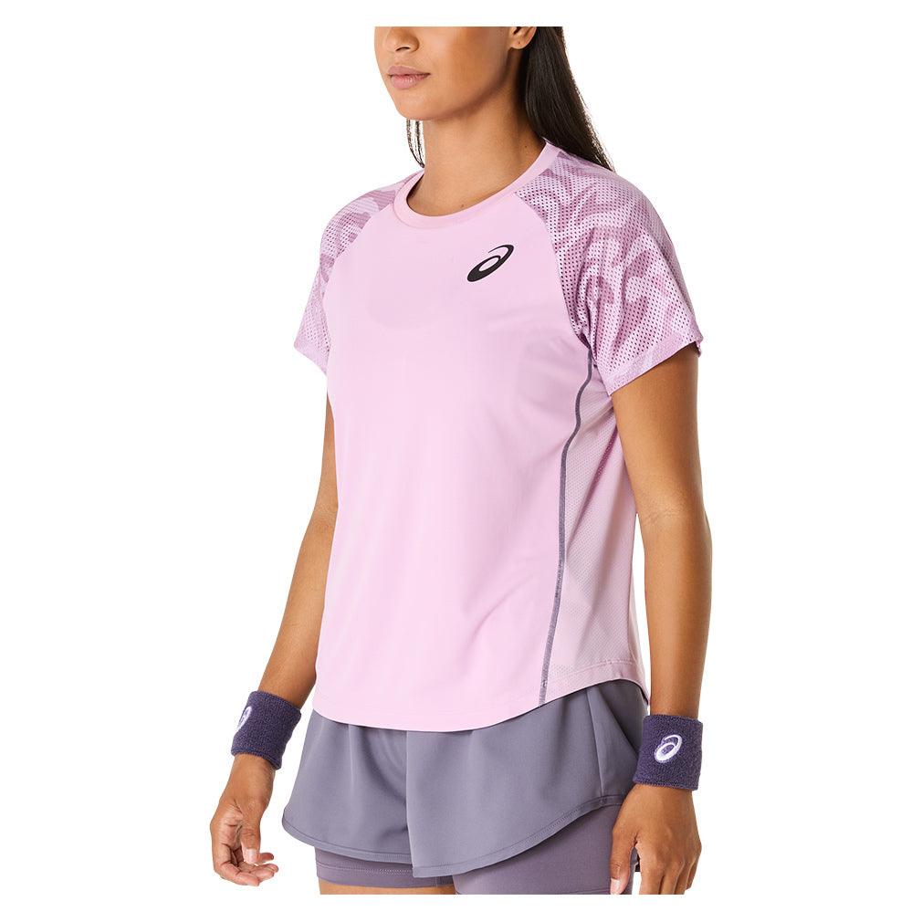 Women`s Game Short Sleeve Tennis Top Light Ube Apparel Asics