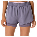 Women`s Match Tennis Short Greyish Purple Apparel Asics