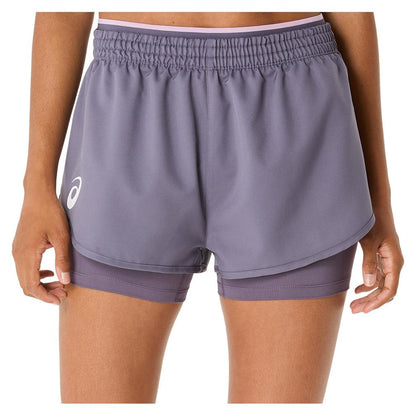 Women`s Match Tennis Short Greyish Purple Apparel Asics