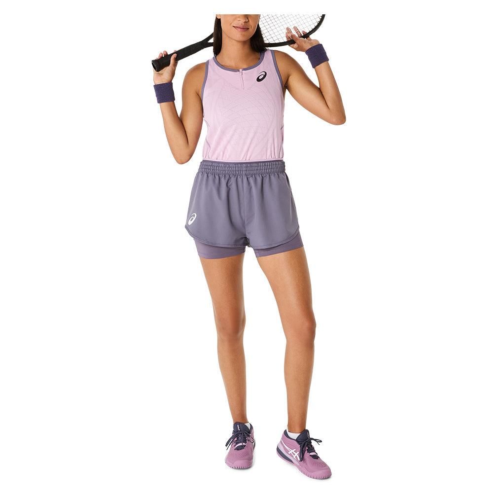 Women`s Match Tennis Short Greyish Purple Apparel Asics