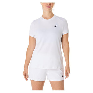 Women`s Court Short Sleeve Tennis Top Brilliant White Apparel Asics