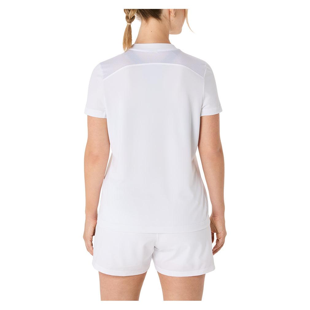 Women`s Court Short Sleeve Tennis Top Brilliant White Apparel Asics