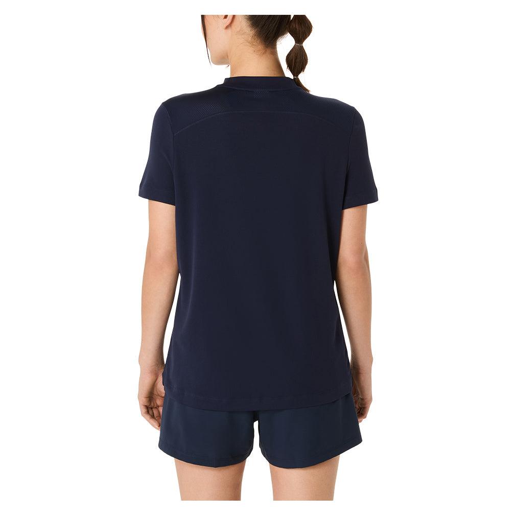 Women`s Court Short Sleeve Tennis Top Midnight Apparel Asics