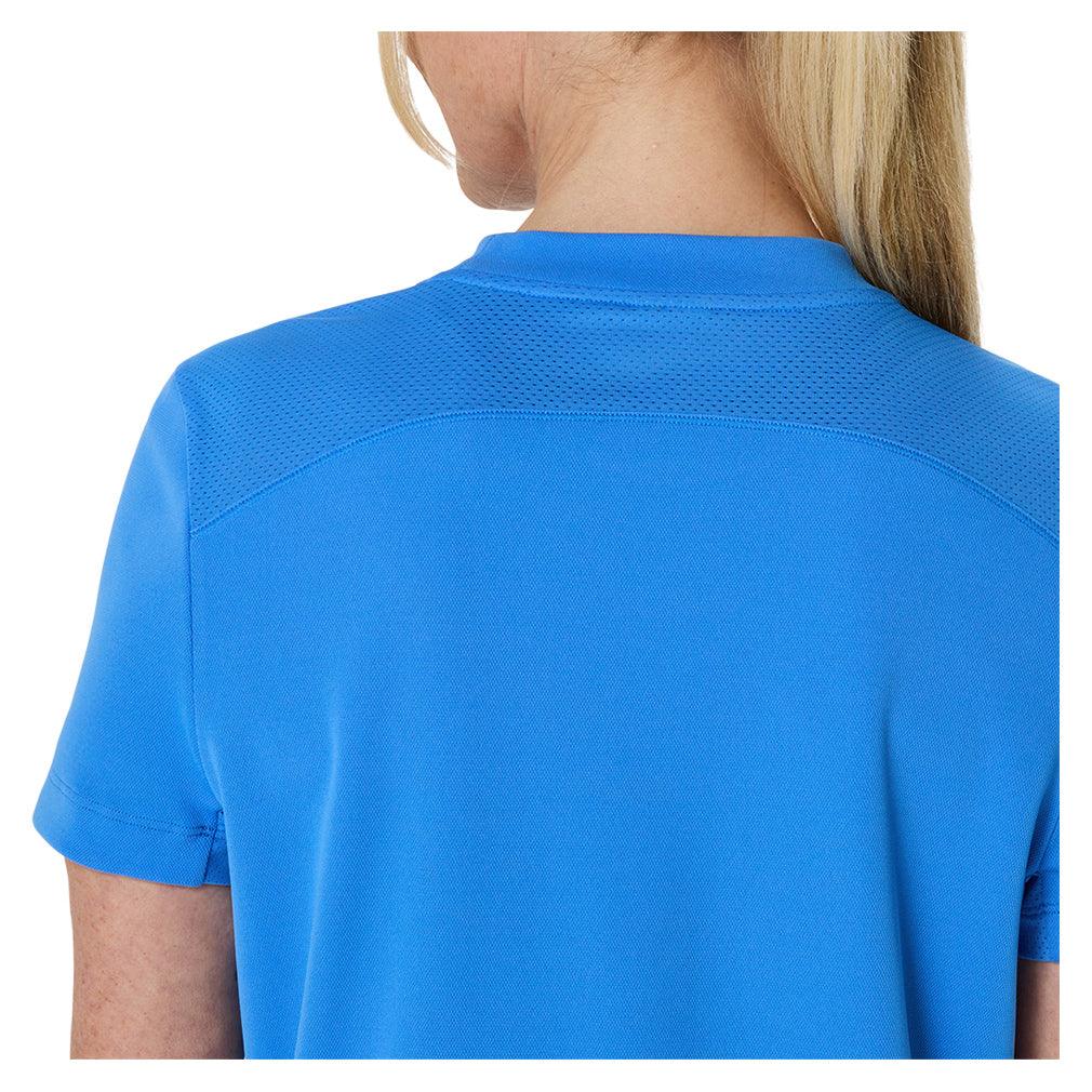 Women`s Court Short Sleeve Tennis Top Blue Coast Apparel Asics