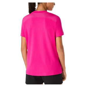 Women`s Court Short Sleeve Tennis Top Pink Rave Apparel Asics
