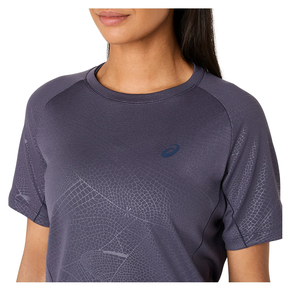 Women`s Game All Over Print Short Sleeve Tennis Top Apparel Asics