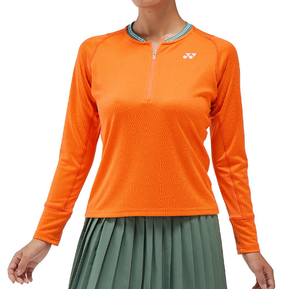 Womens Paris Longsleeve Tennis Top Bright Orange Apparel Yonex