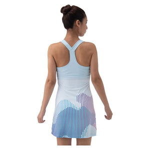 Women`s Tournament Tennis Dress with Inner Shorts Crystal Blue Apparel Yonex