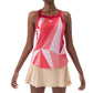 Women`s Pattern Tennis Tank Top Tango Red Apparel Yonex
