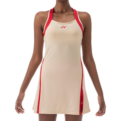 Women`s Tournament Tennis Dress Ice Beige Apparel Yonex