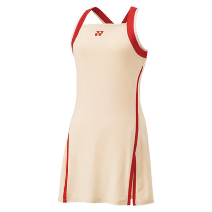 Women`s Tournament Tennis Dress Ice Beige Apparel Yonex