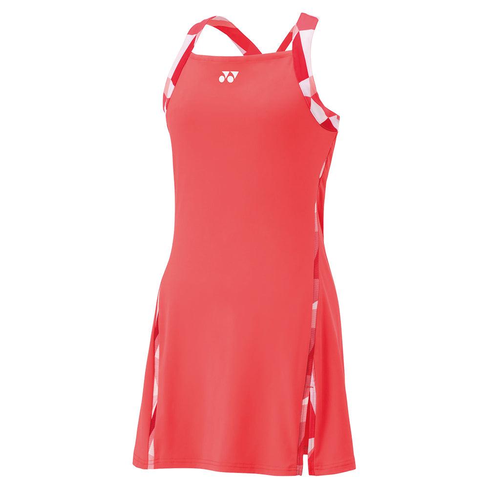 Women`s Tennis Dress Coral Red Apparel Yonex