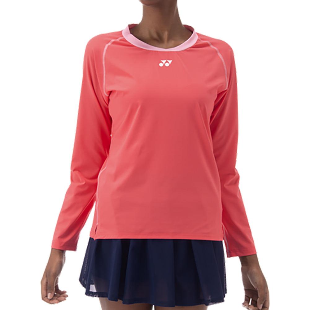 Women`s Long Sleeve Tennis Top Coral Apparel Yonex