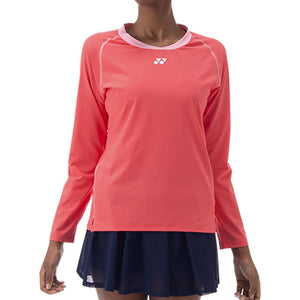 Women`s Long Sleeve Tennis Top Coral Apparel Yonex