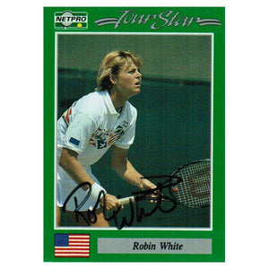 Robin White Signed Women`s Card Memorabilia Tennis Express