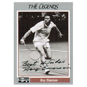 Roy Emerson Signed Legends Card Memorabilia Netpro