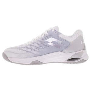Women`s Mirage 100 Speed Tennis Shoes All White and Silver Metal 2 Footwear Lotto