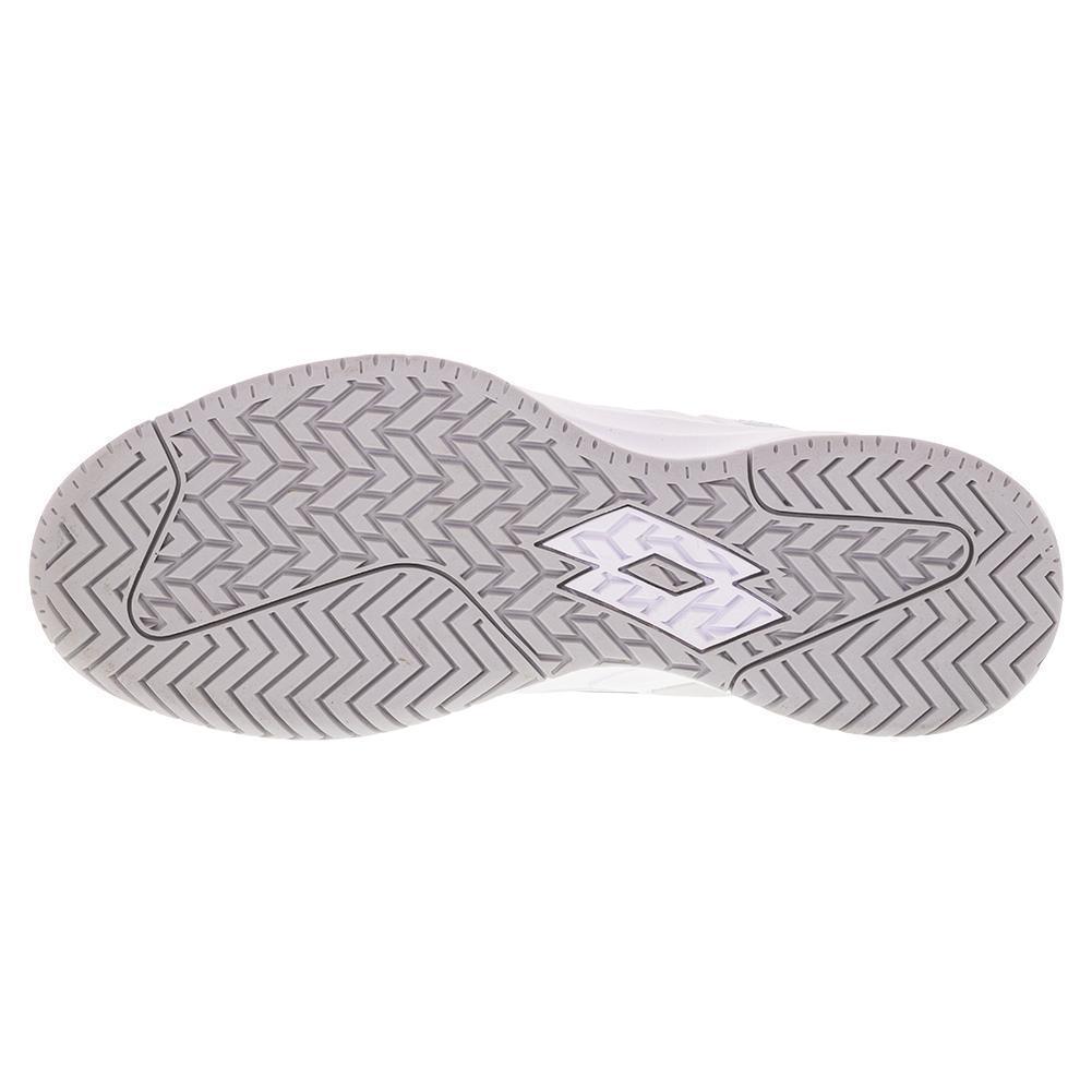 Women`s Mirage 100 Speed Tennis Shoes All White and Silver Metal 2 Footwear Lotto