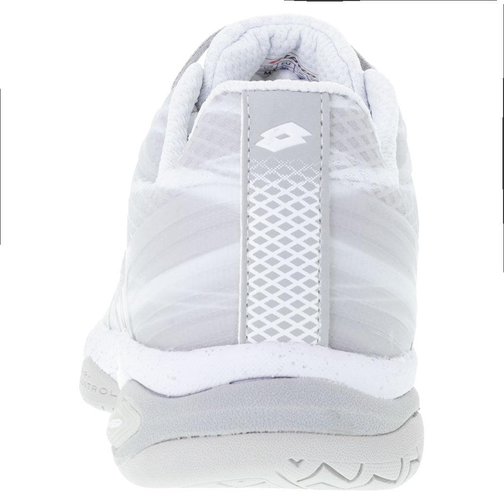Women's Mirage 300 Speed Tennis Shoes All White and Silver Metal 2 Footwear Lotto