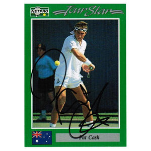 Pat Cash Hand Signed Men`s Card Memorabilia Netpro