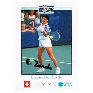 Emanuela Zardo Hand Signed NETPRO Women`s Card Memorabilia Netpro