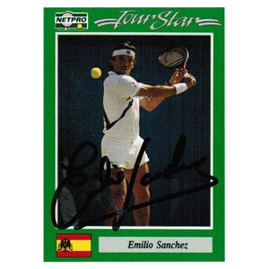 Emilio Sanchez Signed Men`s Card Memorabilia Netpro