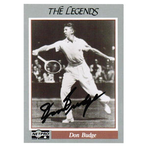 Don Budge Signed Legends Card Memorabilia Tennis Express