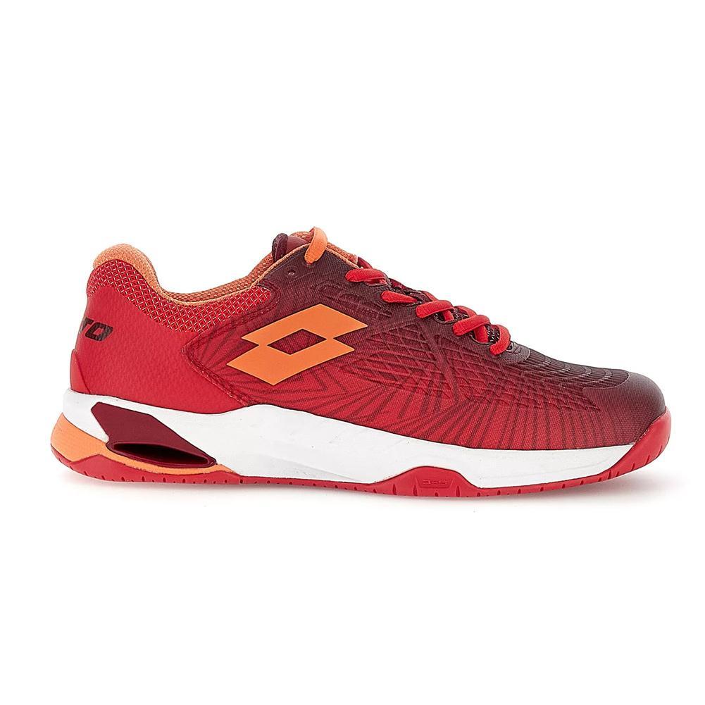 Men's Mirage 100 Speed Tennis Shoes Grenadine Red and Tawny Red Footwear Lotto