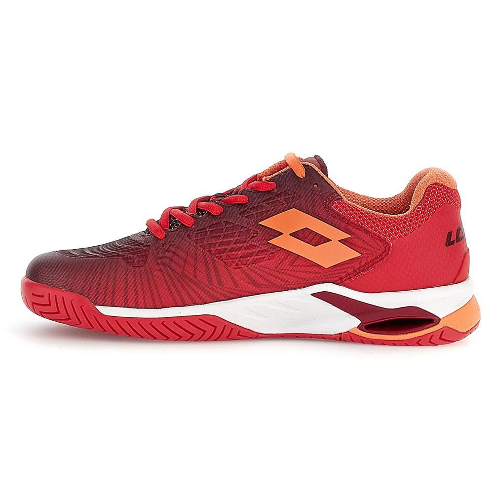 Men's Mirage 100 Speed Tennis Shoes Grenadine Red and Tawny Red Footwear Lotto